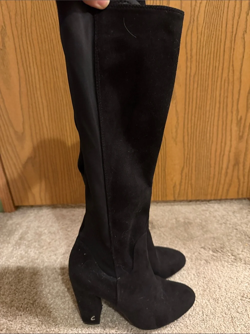 Circus by Sam Edelman Black Over-the-Knee Suede Block Heel Boots